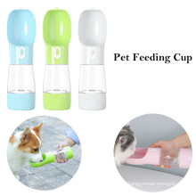 2 In 1 Pet Biodegradable Beverage Plastic Drink Cup Cat Feeding Shaped Dog Water Bottle Feeder